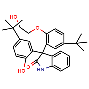 3-(5-tert-Butyl-2-(2-hydroxyethoxy)phenyl)-3-(5-tert-butyl-2-hydroxyphenyl)indolin-2-one