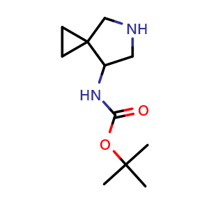 Chemical structure of 7-tert-Butoxycarbonylamino-5-azaspiro[2.4]heptane , CAS 152513-88-7, AChemBlock 10031