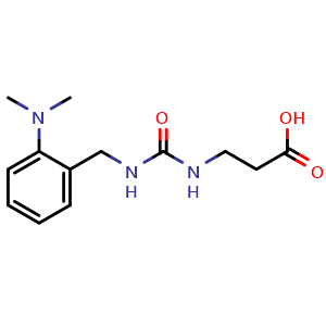 Chemical structure of 3-(3-(2-(Dimethylamino)benzyl)ureido)propanoic acid , CAS 1312131-46-6, AChemBlock 10075