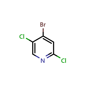 Chemical structure of 2,5-Dichloro-4-Bromopyridine , CAS 1184917-16-5, AChemBlock 10097