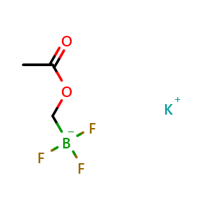 Chemical structure of Potassium (acetoxymethyl)trifluoroborate , CAS 910251-35-3, AChemBlock 10107