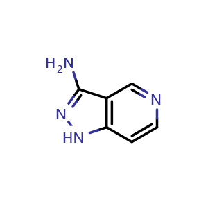 Chemical structure of 1H-Pyrazolo[4,3-c]pyridin-3-ylamine , CAS 885271-06-7, AChemBlock 10128