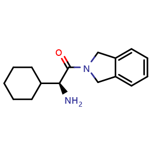 Chemical structure of (2S)-2-Amino-2-cyclohexyl-1-(1,3-dihydro-2h-isoindol-2-yl)ethanone , CAS 847928-29-4, AChemBlock 10146