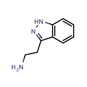 Chemical structure of 1H-Indazole-3-ethanamine , CAS 6814-68-2, AChemBlock 10148
