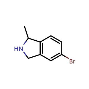 Chemical structure of 5-Bromo-2,3-dihydro-1-methyl-1H-isoindole , CAS 335428-62-1, AChemBlock 10152