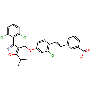Chemical structure of GW4064 , CAS 278779-30-9, AChemBlock 10235