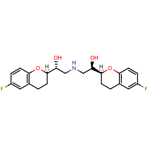 Chemical structure of Nebivolol , CAS 118457-14-0, AChemBlock 10241