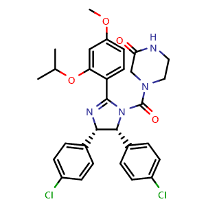 Chemical structure of Nutlin-3a , CAS 675576-98-4, AChemBlock 10242