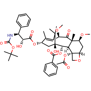 Chemical structure of Cabazitaxel , CAS 183133-96-2, AChemBlock 10299