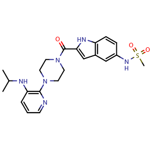 Chemical structure of Delavirdine , CAS 136817-59-9, AChemBlock 10312