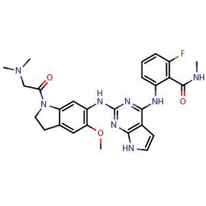 Chemical structure of GSK1838705A , CAS 1116235-97-2, AChemBlock 10326