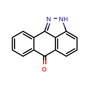 Chemical structure of SP600125 , CAS 129-56-6, AChemBlock 10386