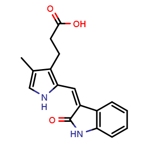 Chemical structure of SU-5402 , CAS 215543-92-3, AChemBlock 10388