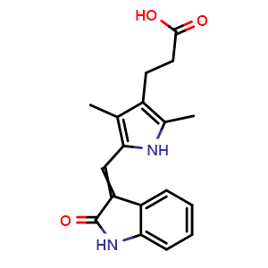 Chemical structure of SU-6668 , CAS 252916-29-3, AChemBlock 10389