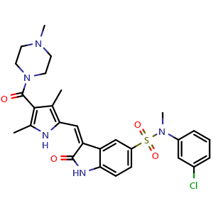 Chemical structure of SU11274 , CAS 658084-23-2, AChemBlock 10390