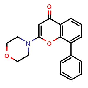 Chemical structure of LY294002 , CAS 154447-36-6, AChemBlock 10407
