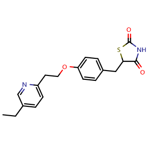 Chemical structure of Pioglitazone , CAS 111025-46-8, AChemBlock 10442