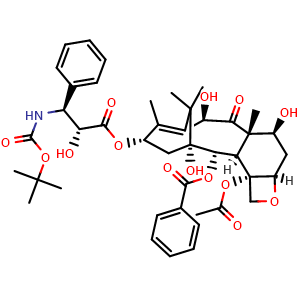 Chemical structure of Decetaxel , CAS 114977-28-5, AChemBlock 10463