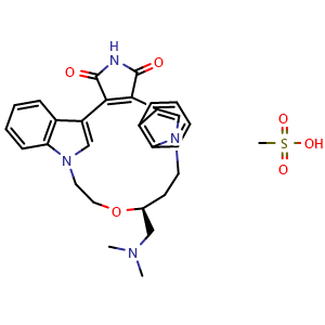 Chemical structure of Ruboxistaurin mesylate , CAS 169939-94-0, AChemBlock 10487