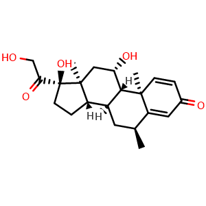 Chemical structure of Methylprednisolone , CAS 83-43-2, AChemBlock 10519