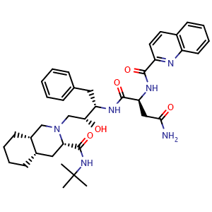 Chemical structure of Saquinavir , CAS 127779-20-8, AChemBlock 10526