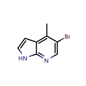 Chemical structure of 5-Bromo-4-methyl-7-azaindole , CAS 1150617-52-9, AChemBlock 10554