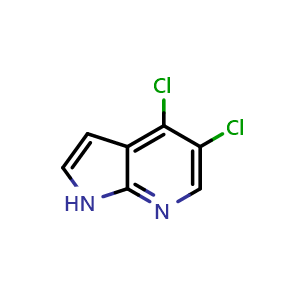 Chemical structure of4,5-Dichloro-7-azaindole, CAS 1142192-58-2, AChemBlock 10559