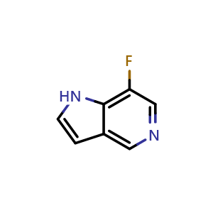 Chemical structure of 7-Fluoro-5-azaindole , CAS 1190315-04-8, AChemBlock 10566