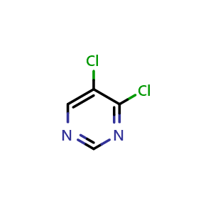 Chemical structure of 4,5-Dichloro-pyrimidine , CAS 6554-61-6, AChemBlock 10589