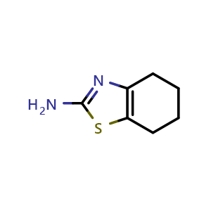 Chemical structure of 4,5,6,7-Tetrahydro-benzothiazol-2-ylamine , CAS 2933-29-1, AChemBlock 10596