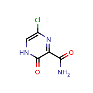 Chemical structure of 6-Chloro-3-oxo-3,4-dihydro-pyrazine-2-carboxamide , CAS 259793-90-3, AChemBlock 10604