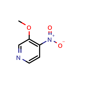 Chemical structure of 3-Methoxy-4-nitropyridine , CAS 13505-07-2, AChemBlock 10606