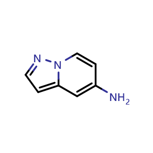 Chemical structure of Pyrazolo[1,5-a]pyridin-5-amine , CAS 1101120-37-9, AChemBlock 10609