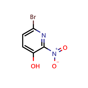 Chemical structure of 6-Bromo-2-nitro-pyridin-3-ol , CAS 443956-08-9, AChemBlock 10614