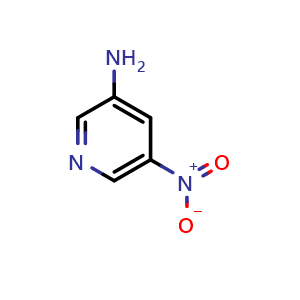 Chemical structure of 5-Nitropyridin-3-amine , CAS 934-59-8, AChemBlock 10638