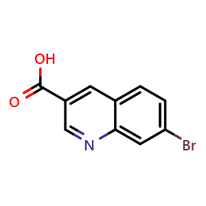 Chemical structure of 7-Bromoquinoline-3-carboxylic acid , CAS 892874-34-9, AChemBlock 10655