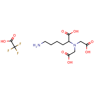 Chemical structure of N,N-bis(carboxymethyl)-L-lysine trifluoroacetate salt , CAS 160369-83-5, AChemBlock 10681