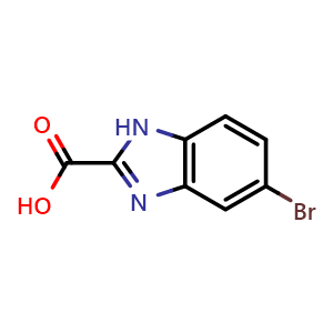 Chemical structure of 5-Bromo-1H-benzoimidazole-2-carboxylic acid , CAS 40197-20-4, AChemBlock 10715