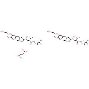 Chemical structure of Aliskiren hemifumarate , CAS 173334-58-2, AChemBlock 10716