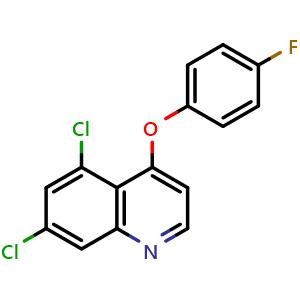 Chemical structure of Quinoxyfen , CAS 124495-18-7, AChemBlock 10729