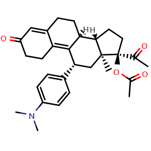 Chemical structure of Ulipristal Acetate , CAS 126784-99-4, AChemBlock 10732