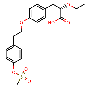 Chemical structure of Tesaglitazar , CAS 251565-85-2, AChemBlock 10737