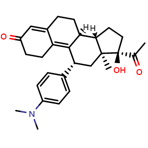 Chemical structure of Ulipristal , CAS 159811-51-5, AChemBlock 10744
