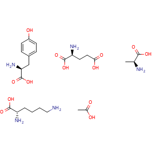 Chemical structure of Galtiramer acetate , CAS 147245-92-9, AChemBlock 10746