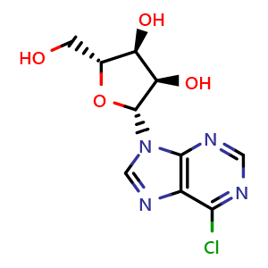 Chemical structure of 6-Chloropurine riboside , CAS 2004-06-0, AChemBlock 10748