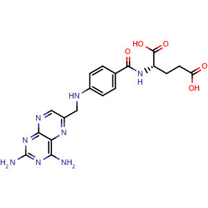 Chemical structure of Aminopterin , CAS 54-62-6, AChemBlock 10751