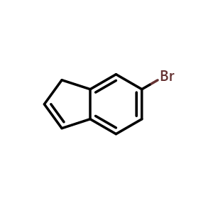Chemical structure of 6-bromo-1H-indene , CAS 33065-61-1, AChemBlock 10753