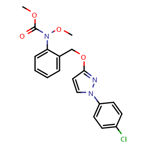 Chemical structure of Pyraclostrobin , CAS 175013-18-0, AChemBlock 10769
