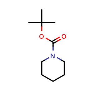 Chemical structure of 1-Boc-piperidine , CAS 75844-69-8, AChemBlock A-186