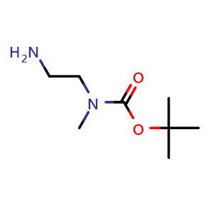Chemical structure of N-Boc-N-methyl-ethylenediamine , CAS 121492-06-6, AChemBlock A-453